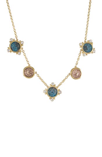 Shop Jardin Antique Coins Chain Necklace In Multi/gold