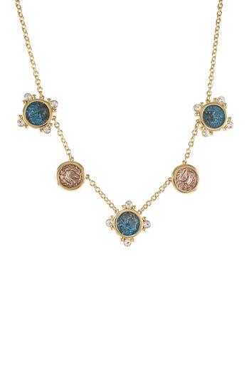 Jardin Antique Coins Chain Necklace In Multi/gold