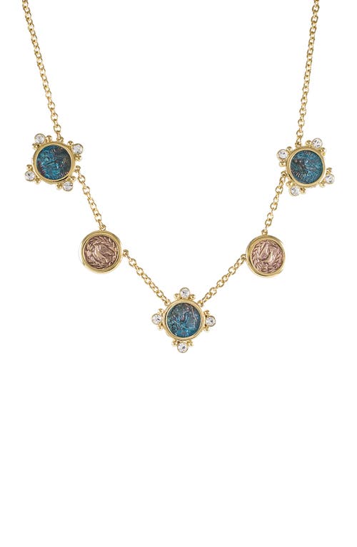 Jardin Antique Coins Chain Necklace In Multi/gold