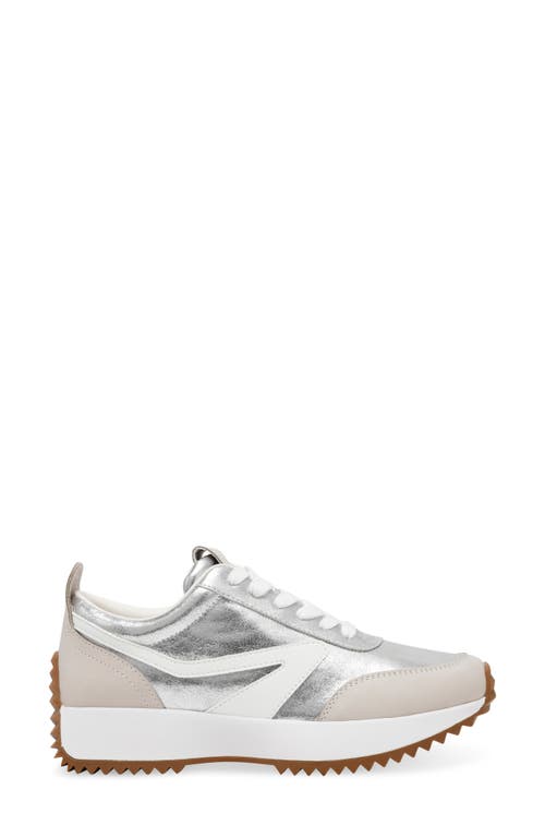 Dolce Vita Dv By Bynx Sneaker In Silver Crinkle