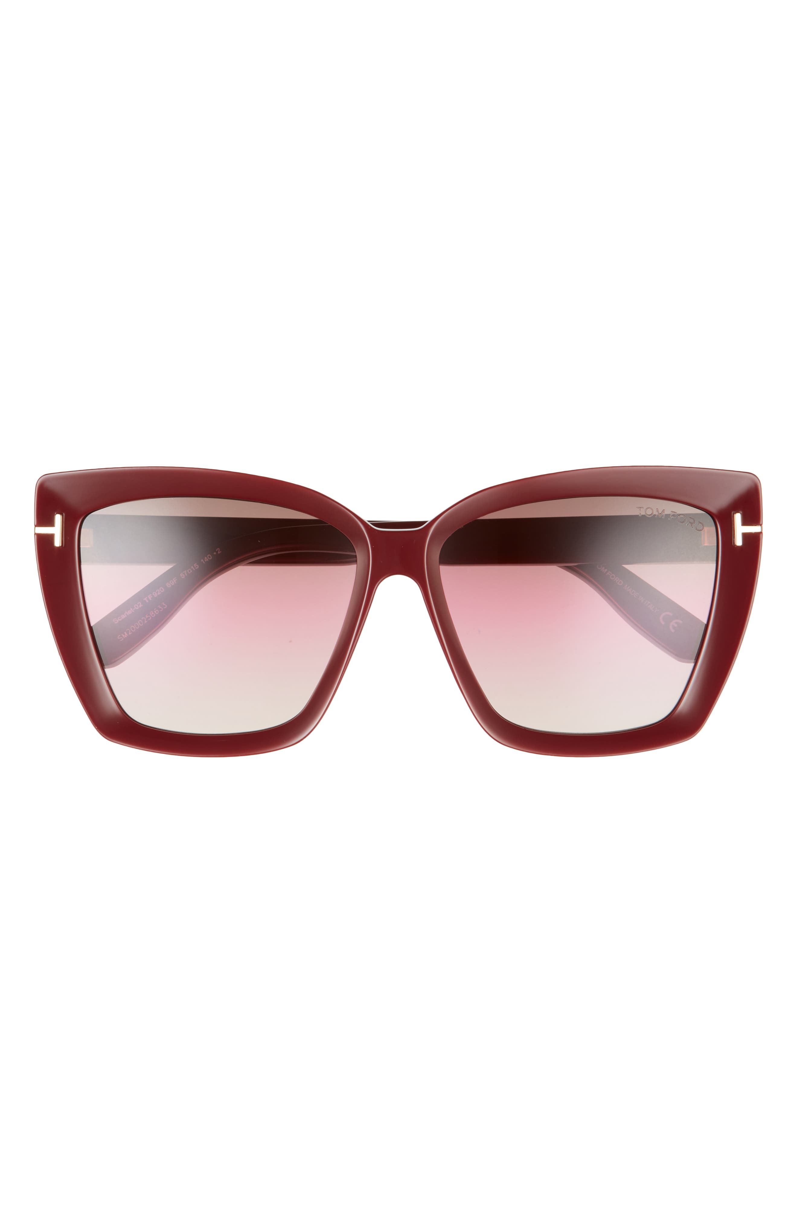 TOM FORD 57mm Square Sunglasses in Redo/Brng | Smart Closet