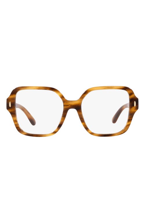 Tory Burch 54mm Square Optical Glasses in Light Wood at Nordstrom