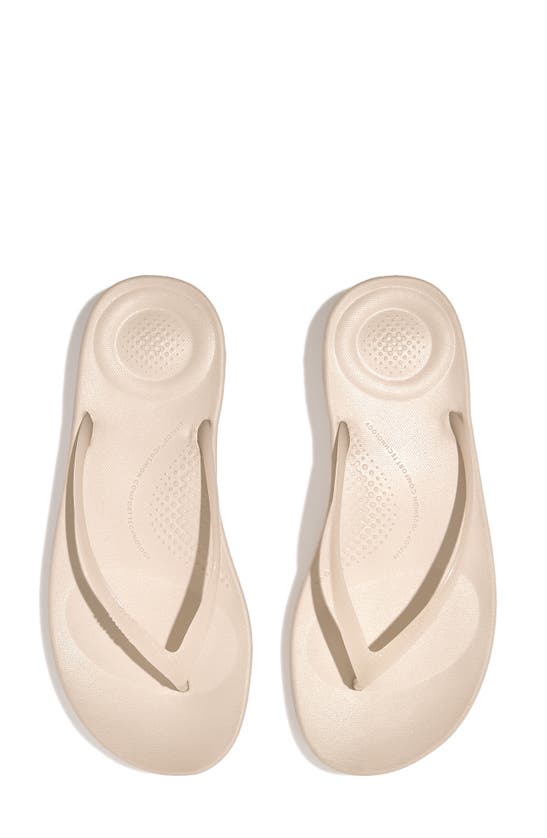 Shop Fitflop Iqushion Flip Flop In Stone Beige