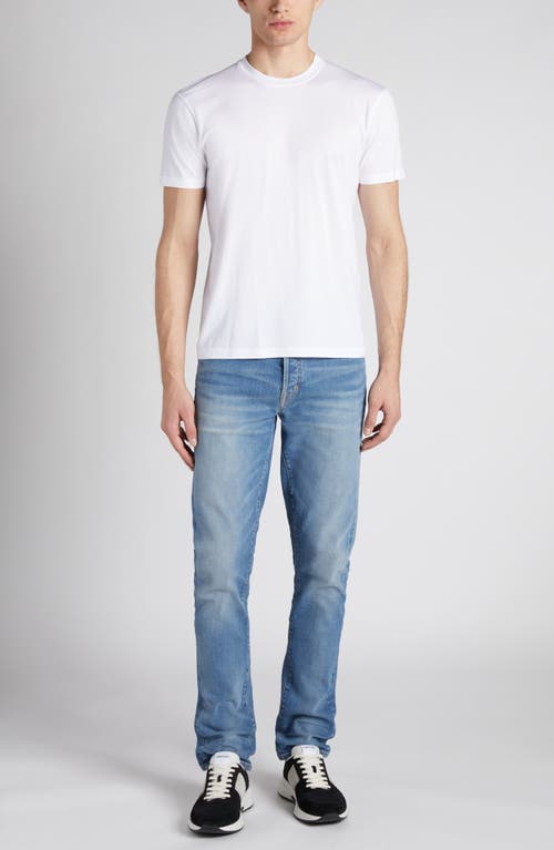 Shop Tom Ford Short Sleeve Crewneck T-shirt In White