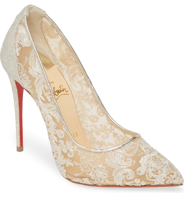 Christian Louboutin Follies Lace Pointed Toe Pump (Women) | Nordstrom
