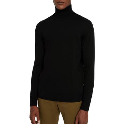 Frank And Oak Merino Wool Turtleneck Sweater, Black