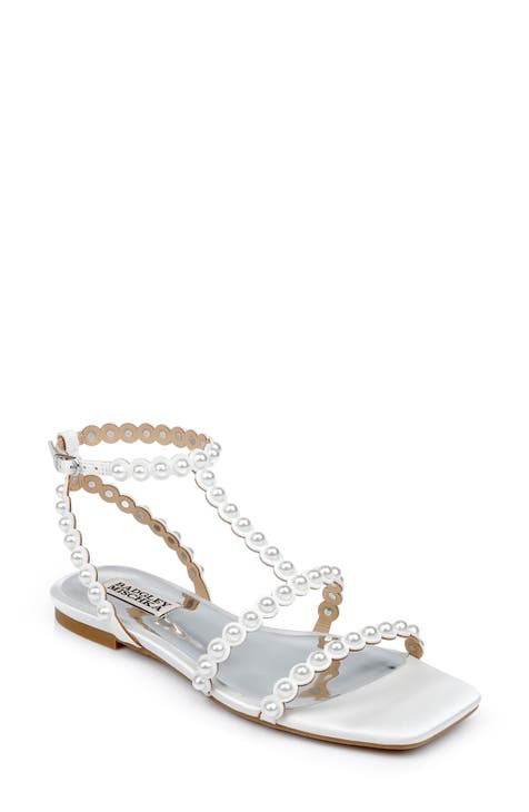 Badgley mischka flat sandals cheap