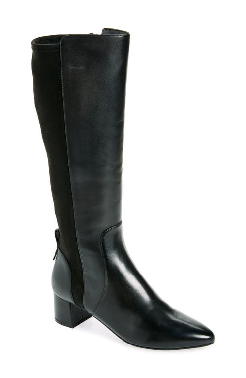 Shop Cole Haan The Go-to Block Heel Tall Boot In Black Leather