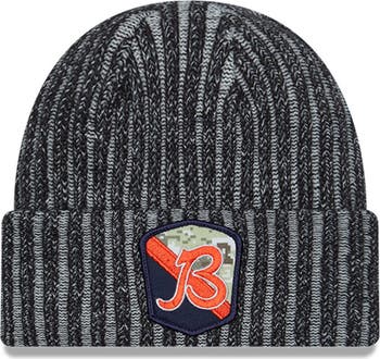 Men s New Era Black Chicago Bears 2023 Salute To Service Cuffed Knit Hat