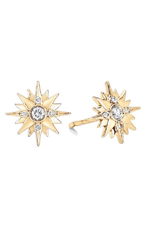 Sara Weinstock Starburst Diamond Stud Earrings in 18K Yg at Nordstrom