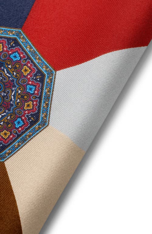 Cufflinks, Inc . Vincent De Paul Multi Colored Paisley Pocket Square In Blue Multi