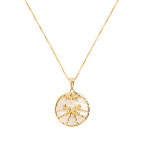 Freya Rose Zodiac Necklace In Gemini