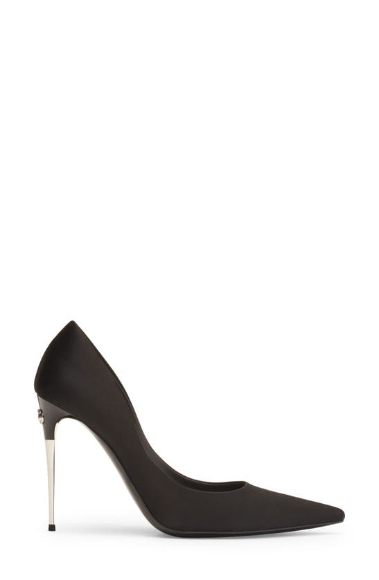 Shop Dolce & Gabbana Lollo Pointed Toe Pump In Black