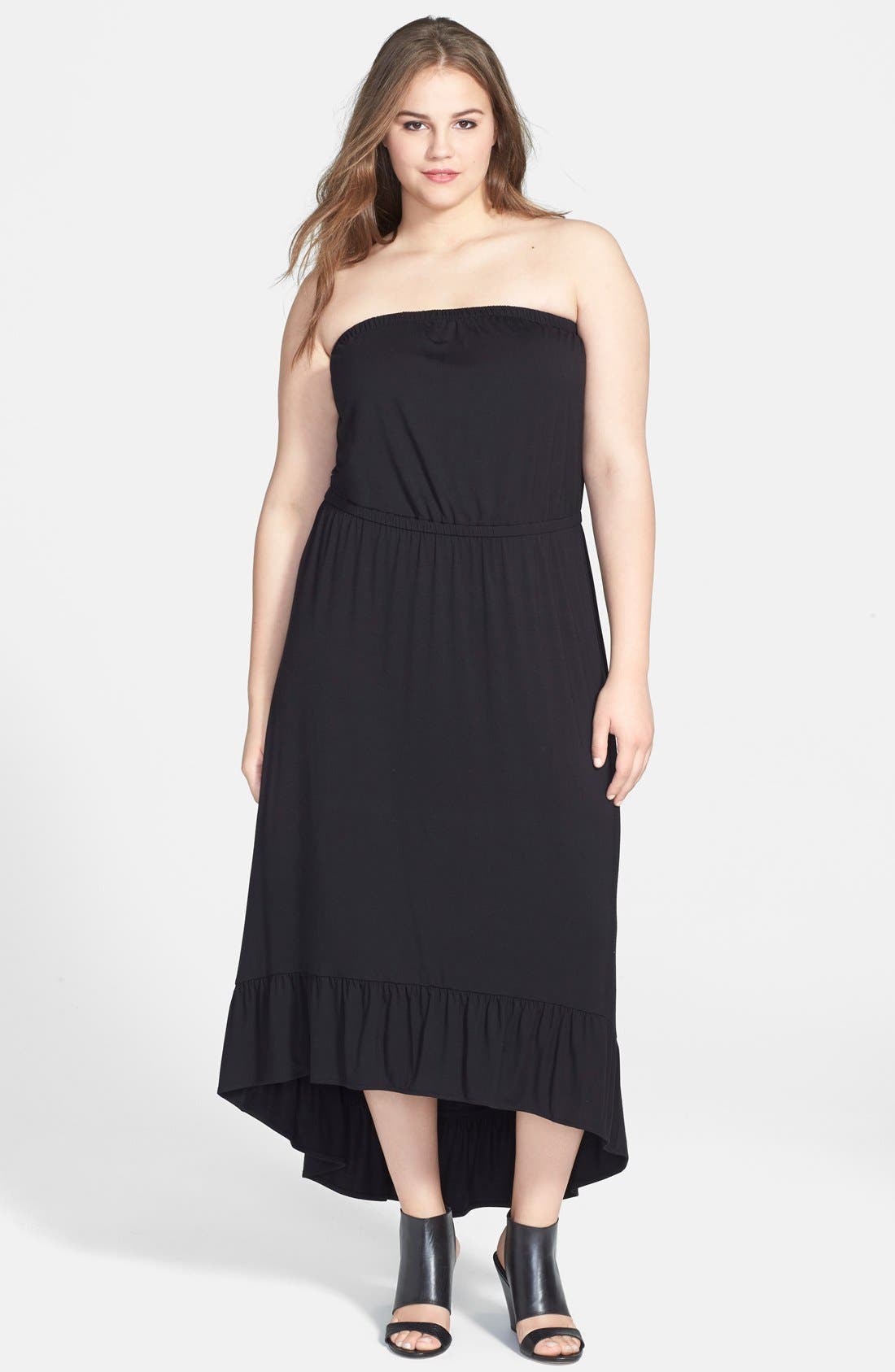 high low jersey dress