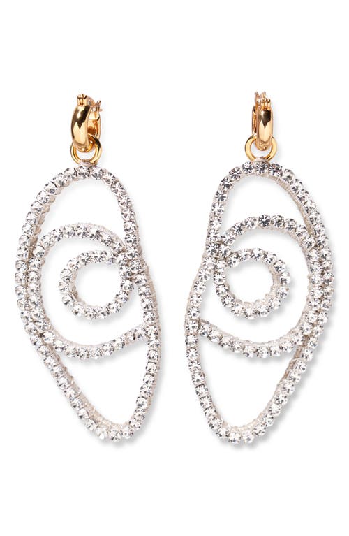 Crystal Jetty Drop Earrings in Gold