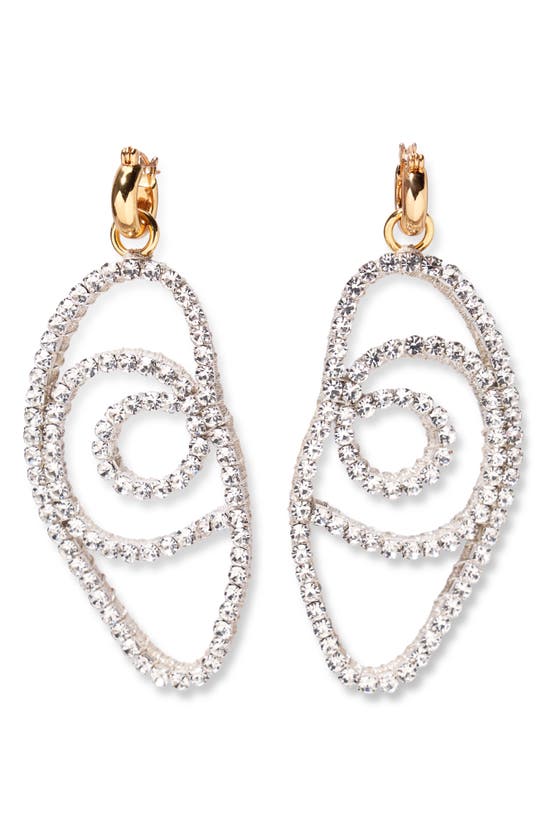 Shop Lizzie Fortunato Crystal Jetty Drop Earrings In Gold