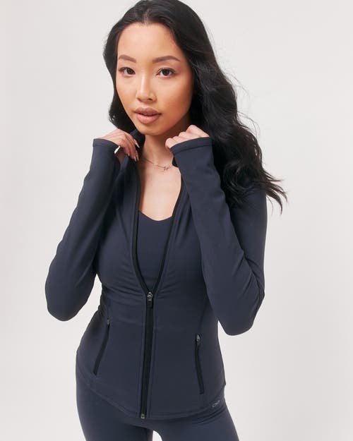 Shop Rebody Active Gen Xyz Zip Up Cloudlux Track Jacket In Space Navy