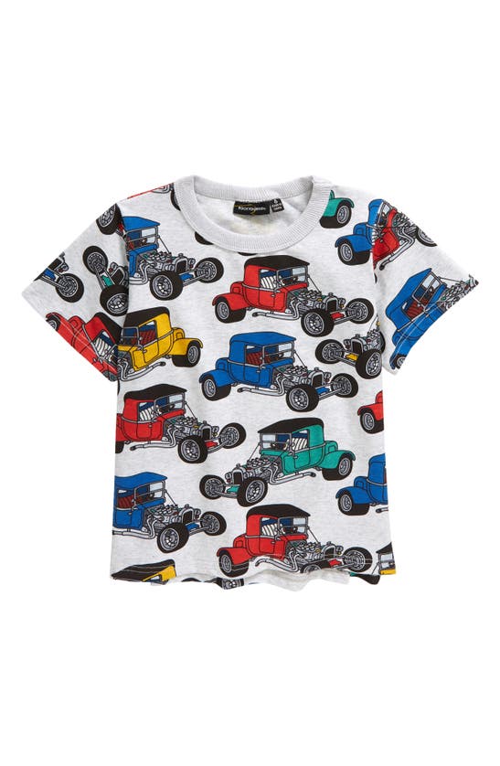 Rock Your Baby Kids' Hot Rod Print T-shirt In Grey