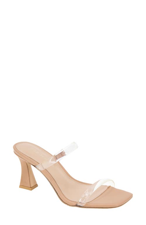 Bcbg Routa Slide Sandal In Clear/tan