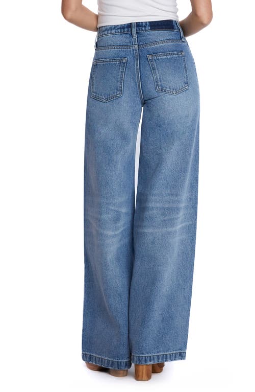 Shop Hint Of Blu High Waist Wide Leg Jeans In Midwash Vintage