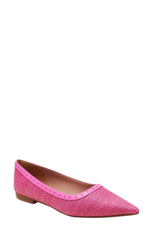 Newport Pointed Toe Flat in Fuchsia