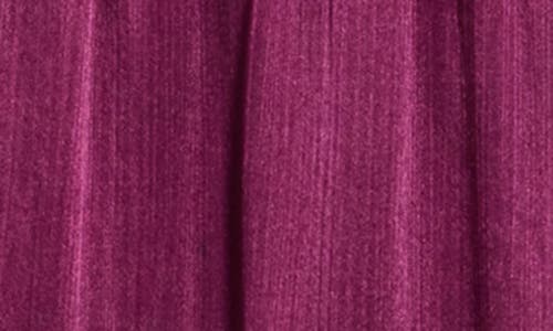 Halogen ® Satin Long Sleeve Tiered Maxi Dress In Deep Ruby Red