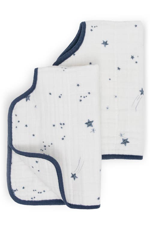 little unicorn Assorted 2-Pack Cotton Muslin Burp Cloths in Shooting Stars at Nordstrom