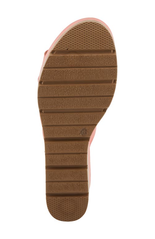 Shop Spring Step Allerton Platform Wedge Slide Sandal In Salmon