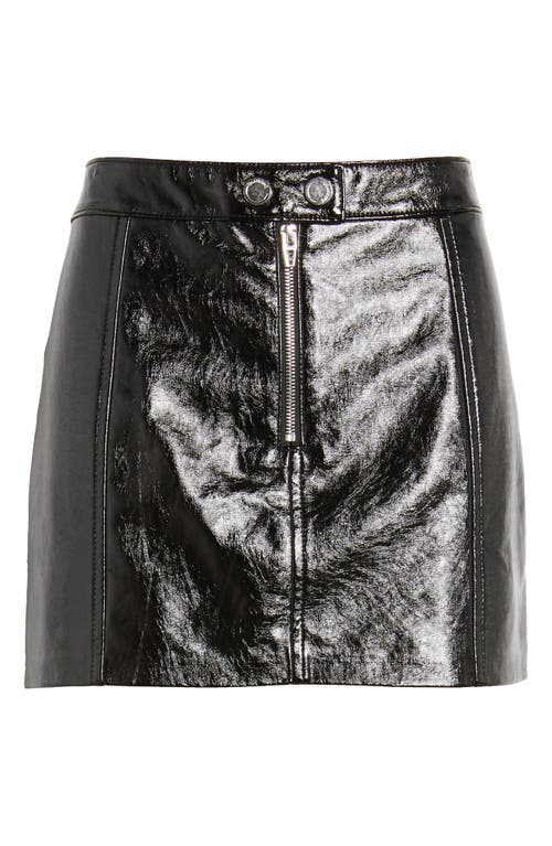 Shop Blanknyc Zip Faux Leather Miniskirt In Bright Eyed