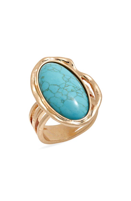 Melrose And Market Turquoise Ring In Gold