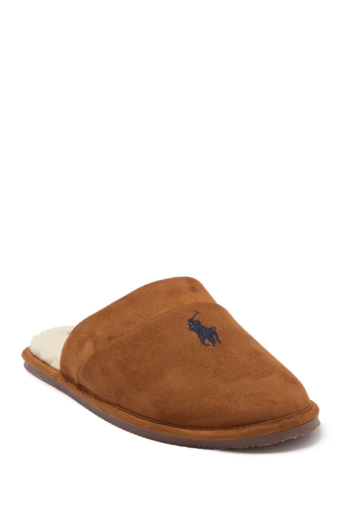 polo klarence faux shearling scuff slipper