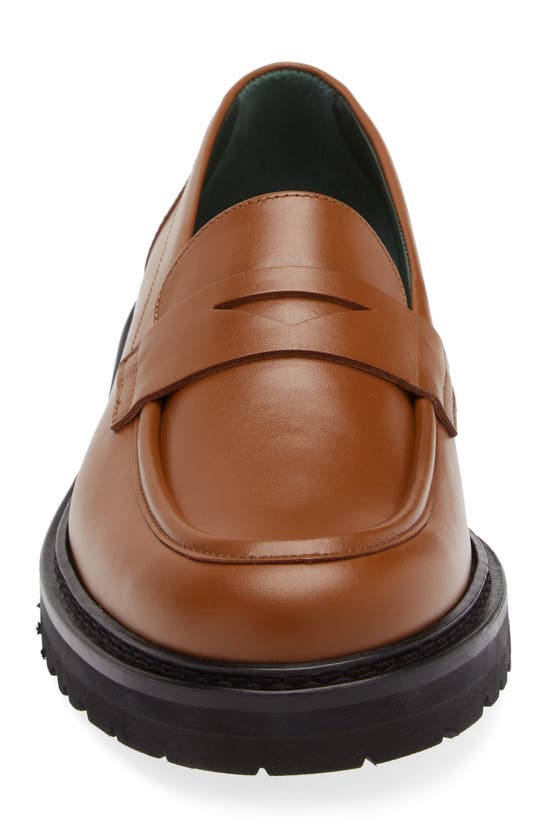 Shop Vinny's Richee Penny Loafer In Brown