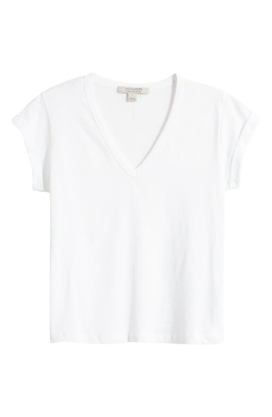 Shop Allsaints Anna V-neck Cotton T-shirt In White