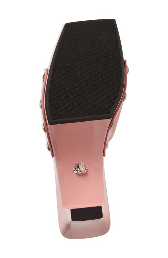 Shop Versace Medusa Buckle Clog Sandal In English Rose