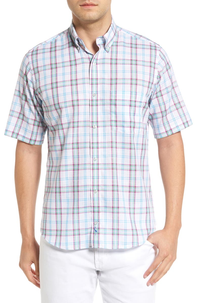 Tailorbyrd Monterey Regular Fit Short Sleeve Plaid Sport Shirt | Nordstrom