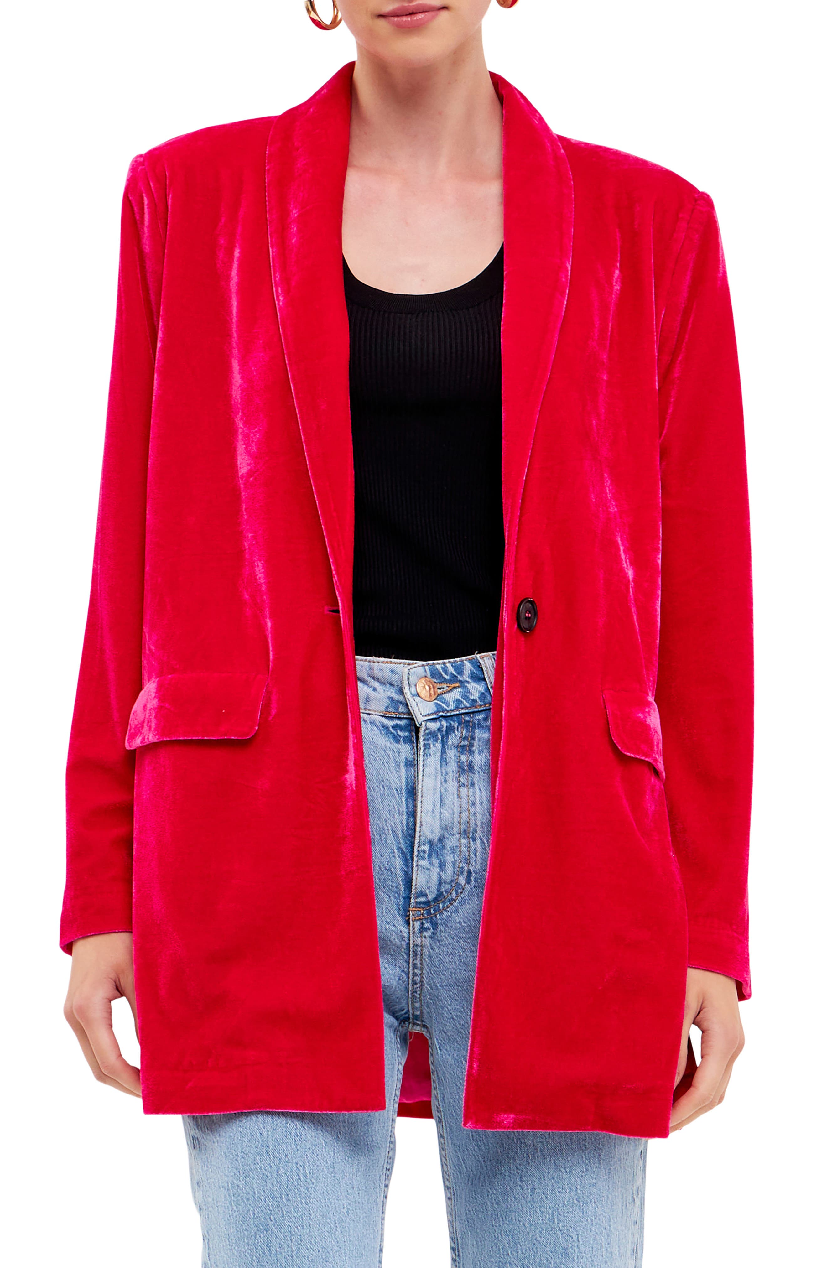 Womens Jackets Endless Rose Jackets Natural - Save 2% Endless Rose Velvet Jacket in Beige 
