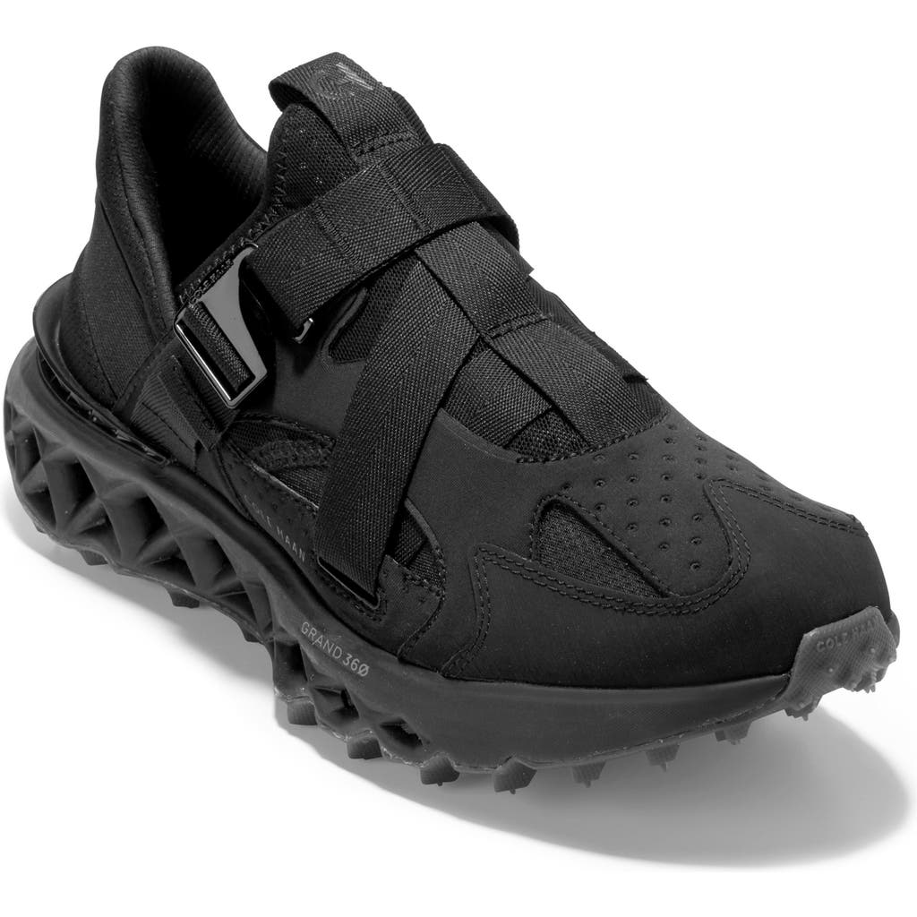 Cole Haan 5.zerogrand Monk Strap Running Sneaker In Black/black/black