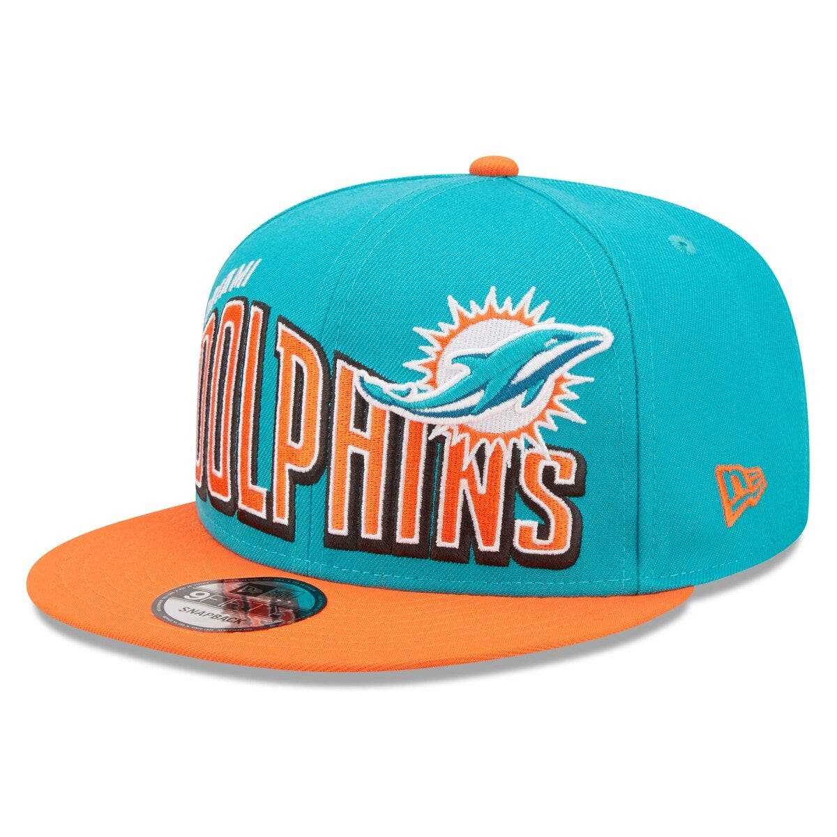 Men's New Era Aqua Miami Dolphins Logo Bucket Hat