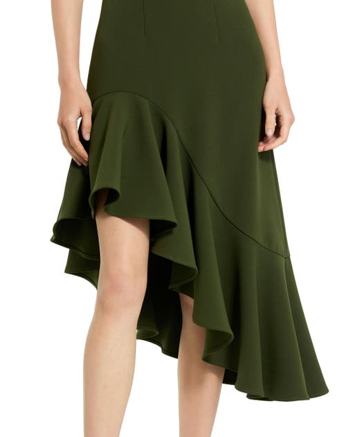 Mac Duggal Midi Dress In Dark Green