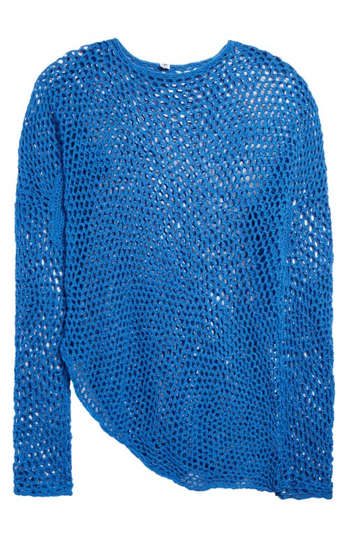 Judy Turner Island Asymmetric Crocheted Cashmere Sweater in Liber
