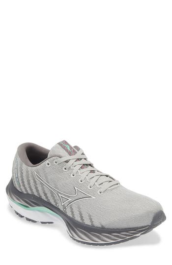 Shop Mizuno Wave Inspire 19 Sneaker In Harbor Mist-white