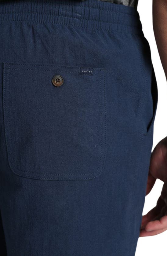 Jachs Stretch Twill Pull-on Shorts In Navy