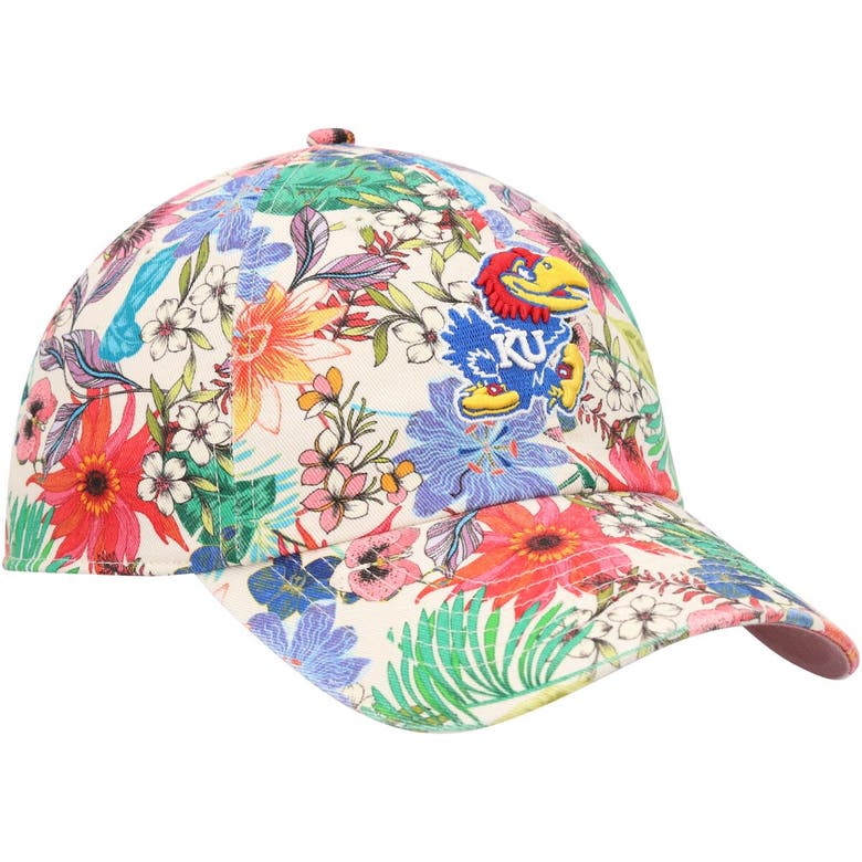 Shop 47 ' Natural Kansas Jayhawks Pollinator Clean Up Adjustable Hat