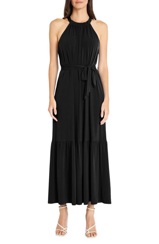 Maggy London High Neck Maxi Dress In Black