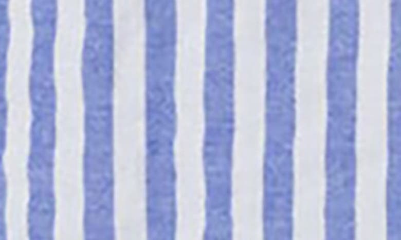 Edikted Madelyn Tie Front Top In Blue-and-white