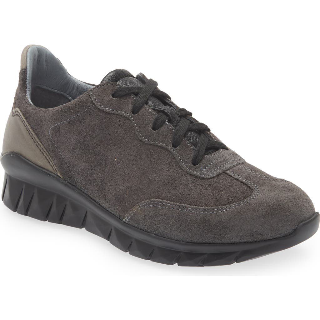 Naot Infinity Colorblock Sneaker In Oily Midnight Suede Gray Combo