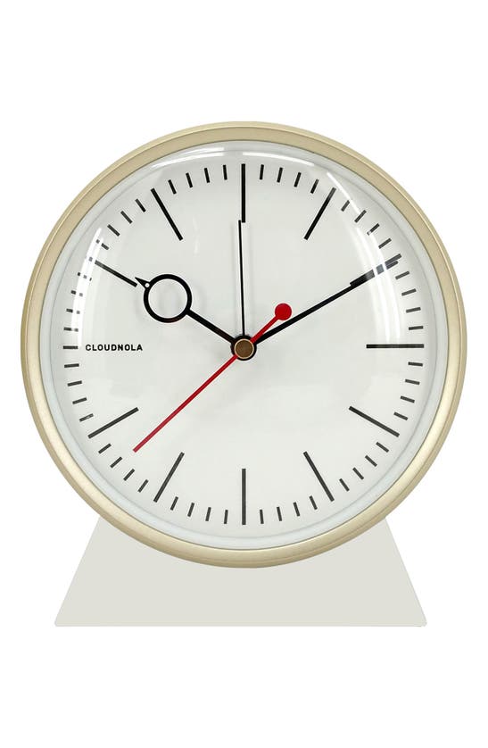 Cloudnola Bloke Wooden Mantel Clock In White