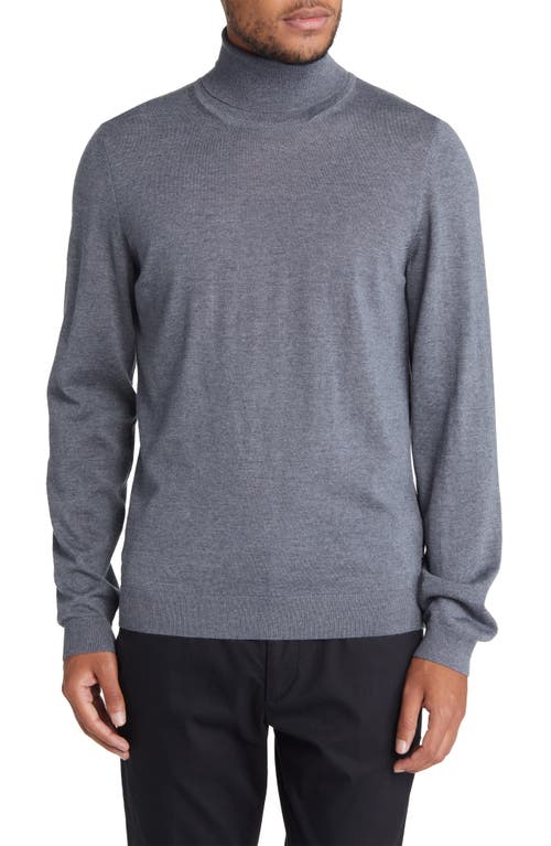 BOSS Musso Wool Turtleneck in Medium Grey at Nordstrom, Size X-Large
