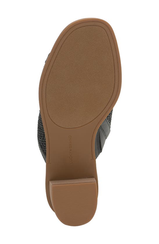 Shop Lucky Brand Lenira Slide Sandal In Black Popcorn
