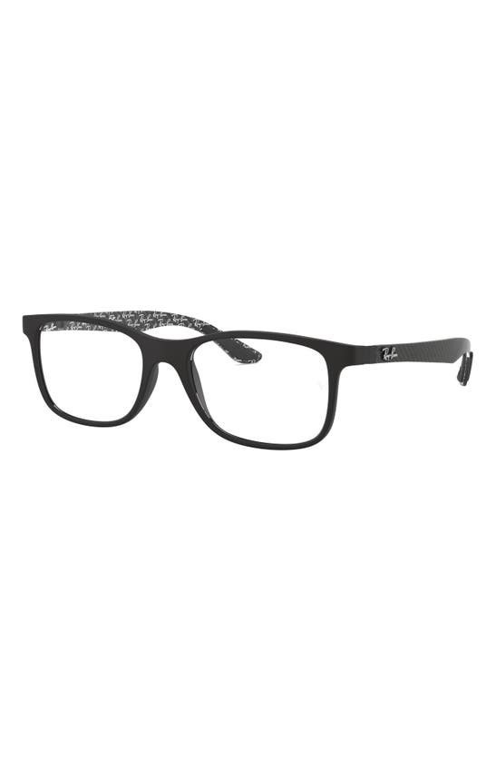 Ray Ban 55mm Square Optical Glasses In Matte Black